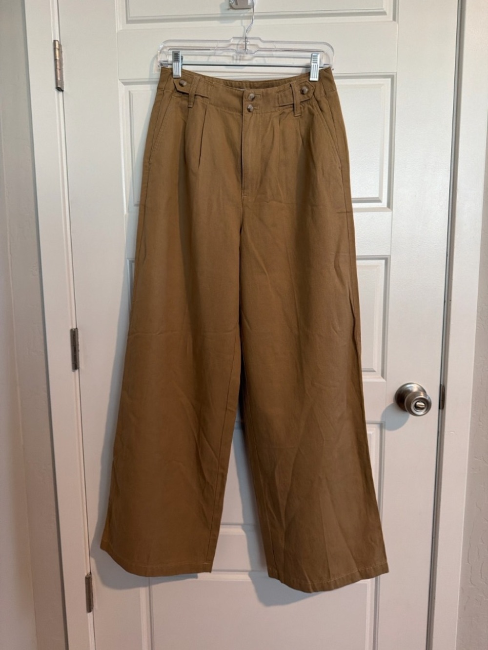 Madewell The Harlow Wide-Leg Pants NG521 Brown High Rise Trousers Size 2 NWT